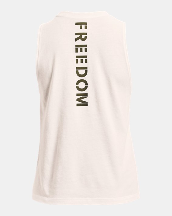 Women's UA Freedom Repeat Muscle Tank, White, pdpMainDesktop image number 5